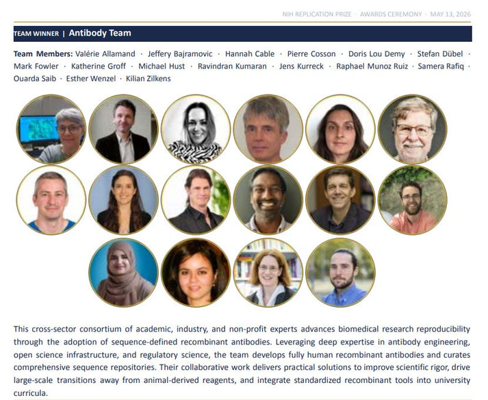 ABCD Antibodies awarded a Replication Prize by NIH 🏆