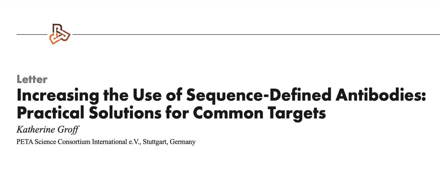 Transitioning to recombinant antibodies: ABCD Antibodies cited in new ALTEX paper